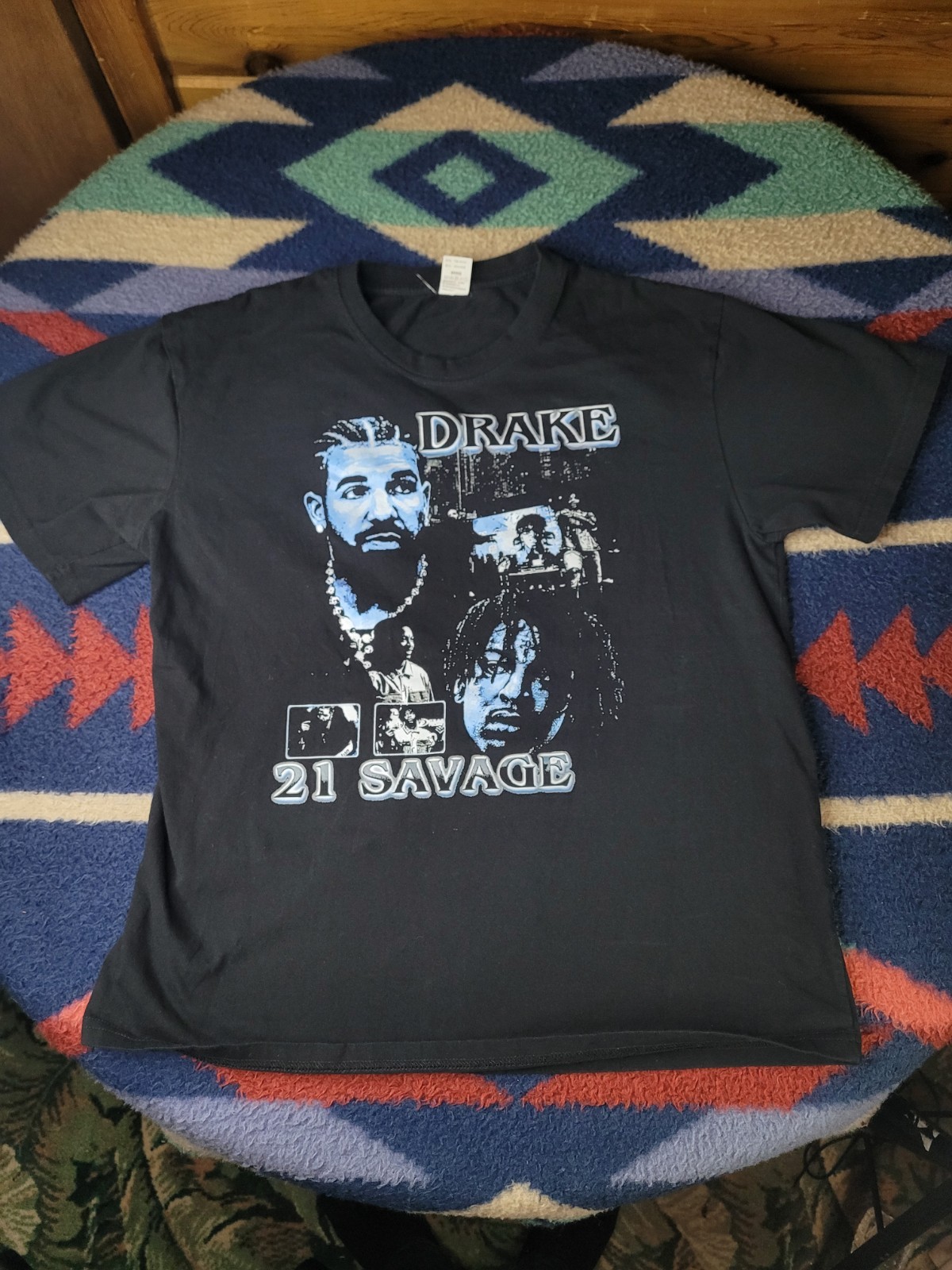 Drake & 21 Savage Tour T Shirt Mens Large 2023 It's All A Blur Rap Black gallery