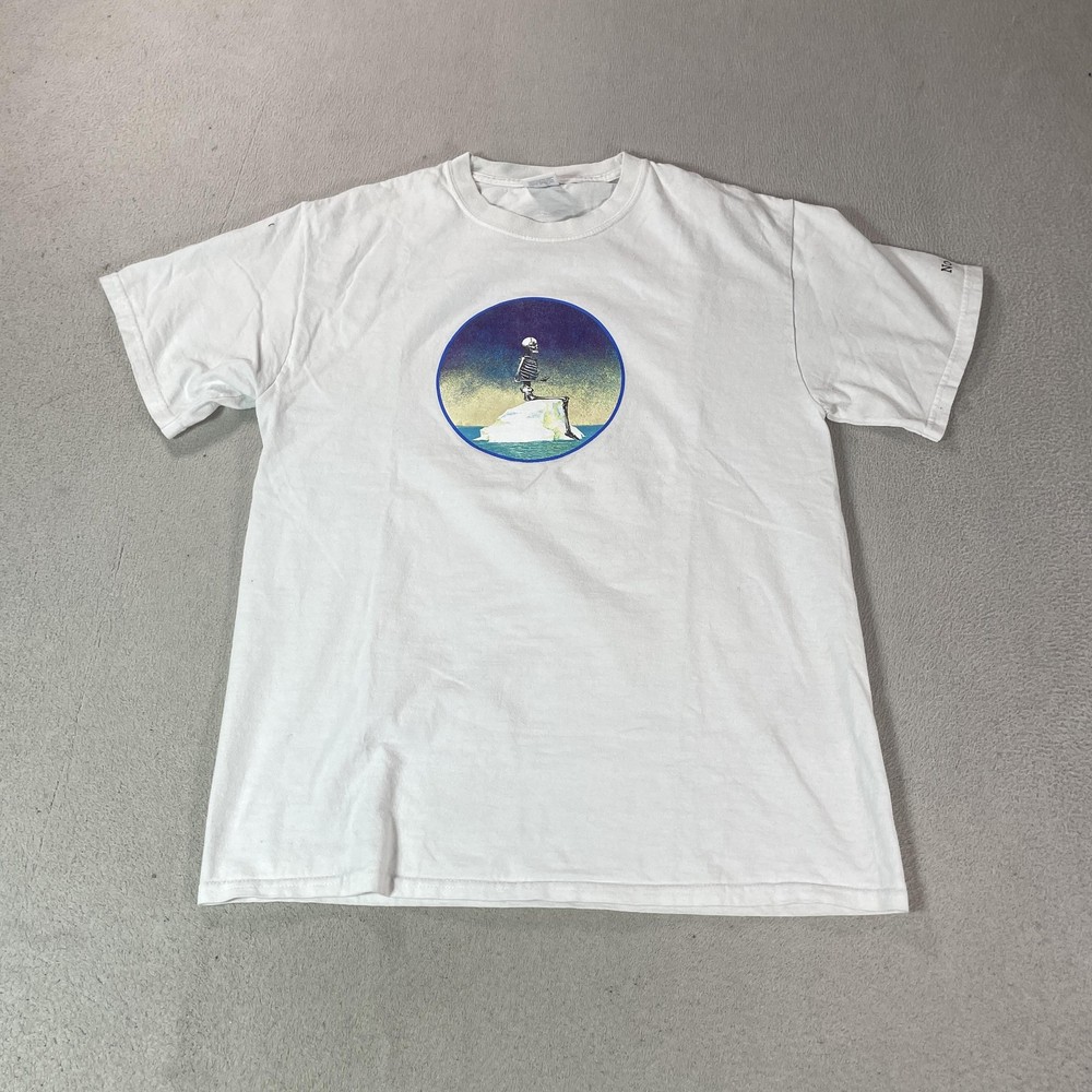 NOAH Shirt Mens Medium White Skeleton Iceberg Graphic Tee Top Streetwear Skate