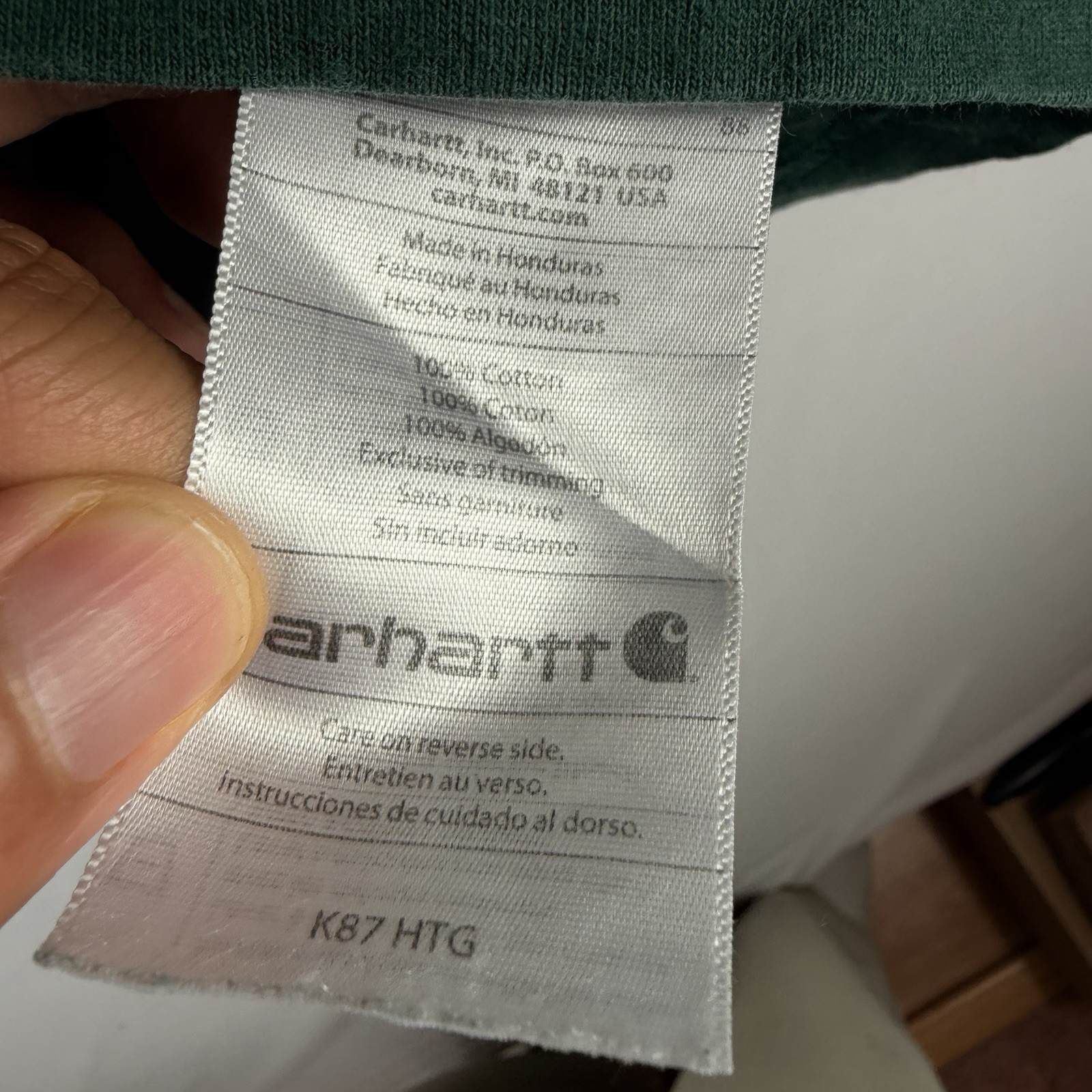 Carhartt T-Shirt Men's XL Relaxed Fit Green Short Sleeve Pocket Tee 100% Cotton gallery