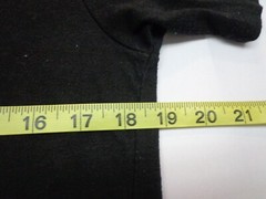 Eddie Bauer Mens Solid Black T Shirt Size Large FITS TIGHT FLAWS