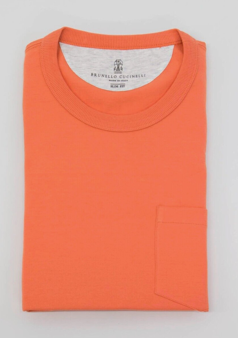 NWT Brunello Cucinelli Men 100% Cotton “Slim Fit” Crewneck T-Shirt Size M A238