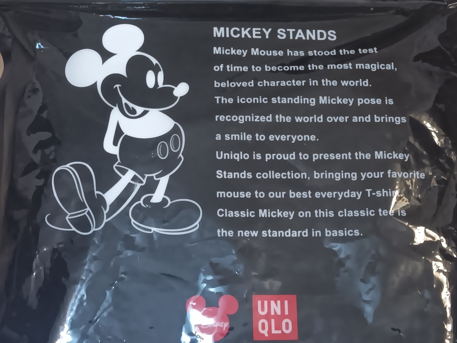 " Mickey Stands " Pocket Tee Mens Medium Sort Sleeve Shirt New Old Stock ! gallery