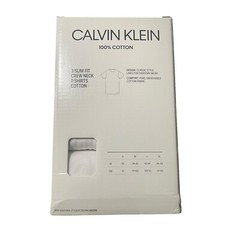 Calvin Klein Men’s 3-Pack Slim Fit All Cotton Short Sleeve Crew Neck T-Shirt Tee