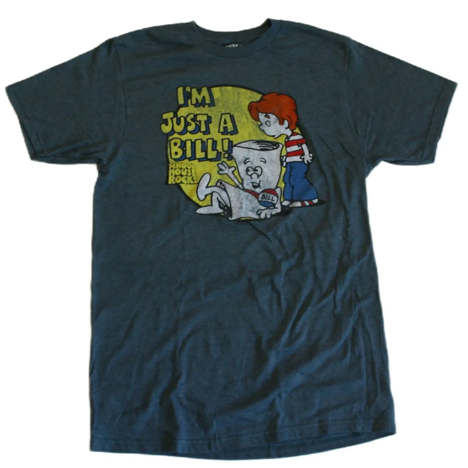 Ripple Junction I'm Just a Bill Circle Men's T-Shirt Medium Heather Blue NEW gallery
