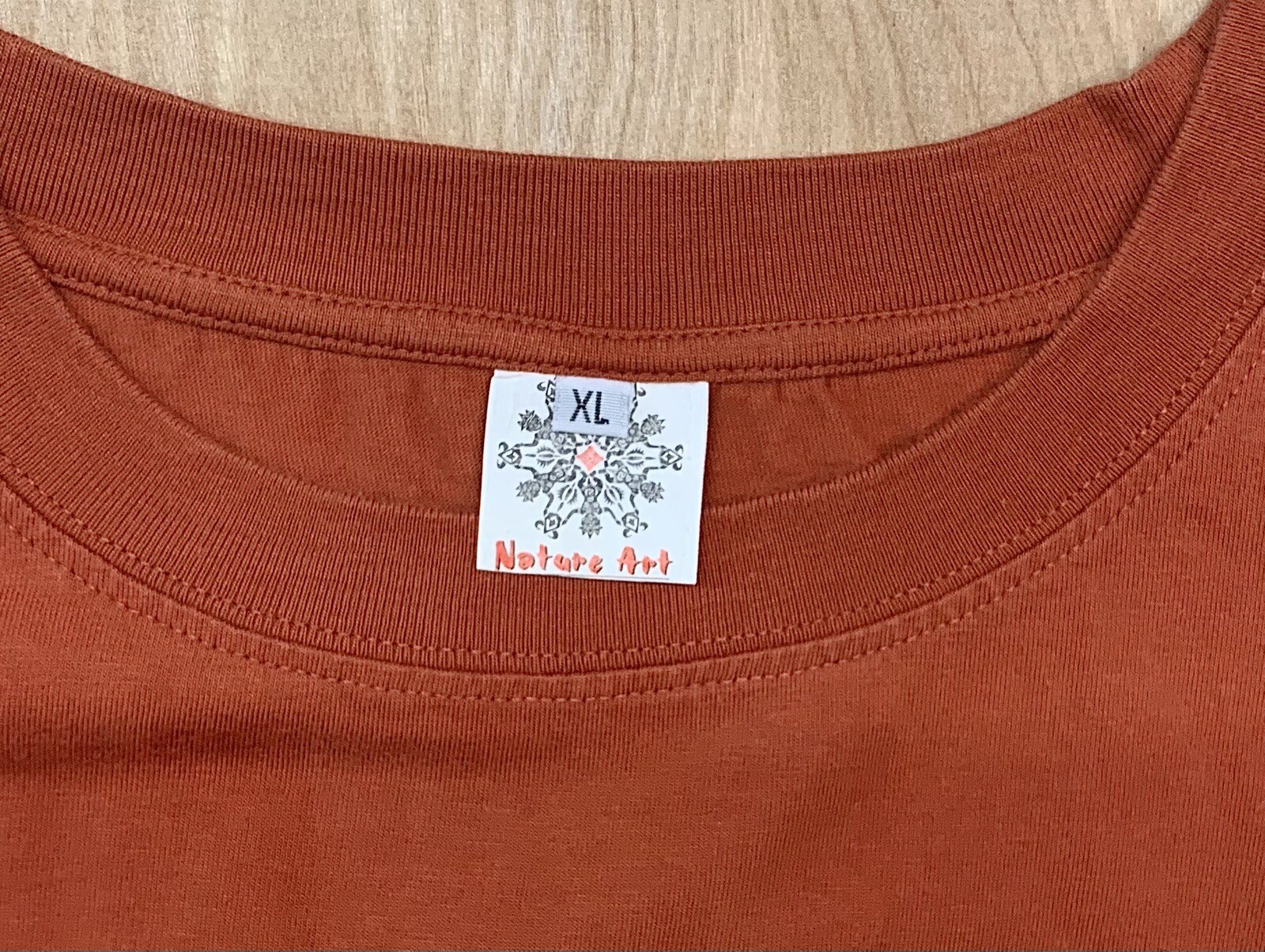 Bali Surf Nature Art Design Tribal Surfer T-shirt Size XL Rust 100% Cotton Nice! gallery