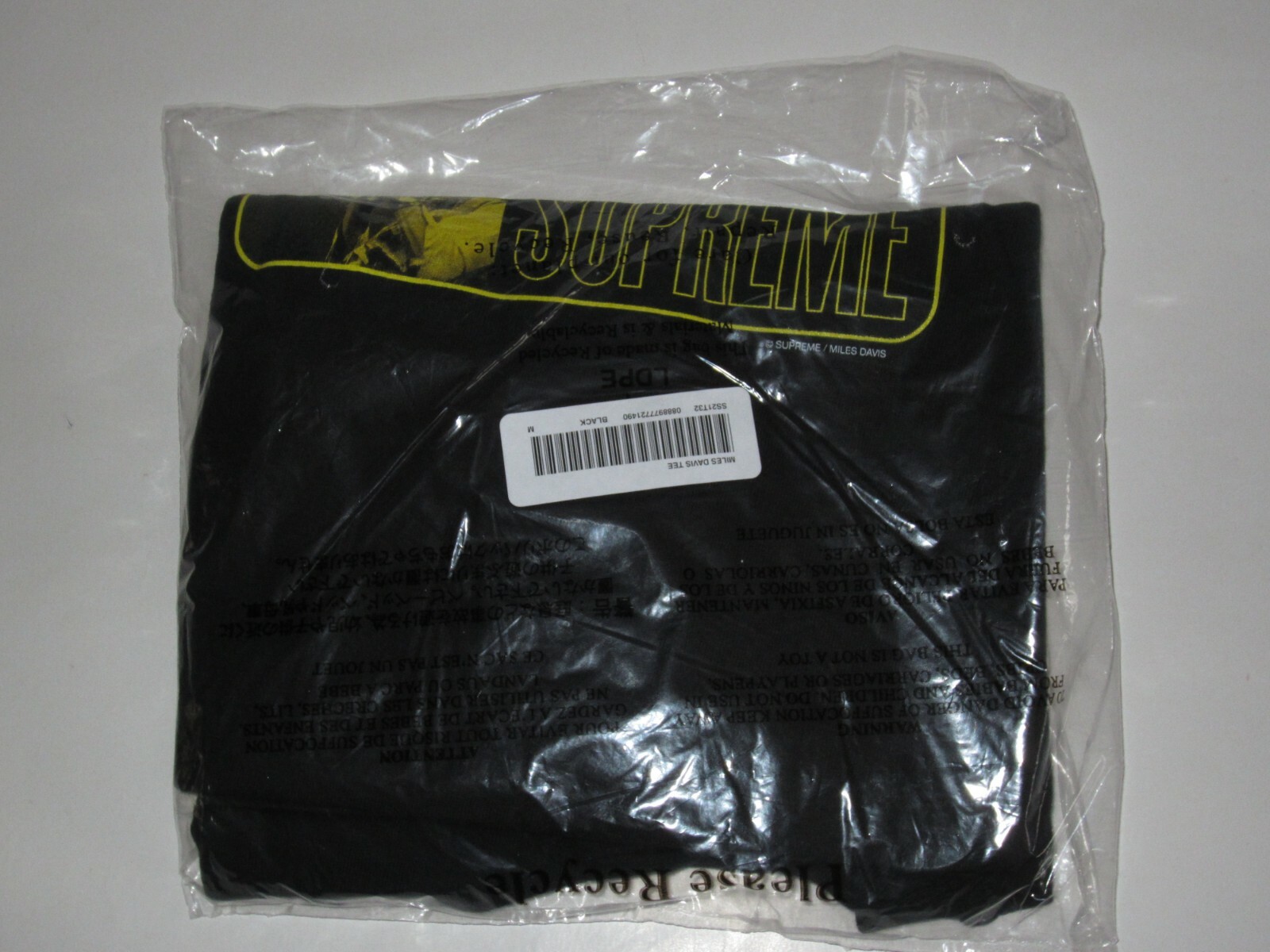 SUPREME New York Miles Davis Tee BLACK Men's Medium NEW! S/S 2021 BOGO USA gallery