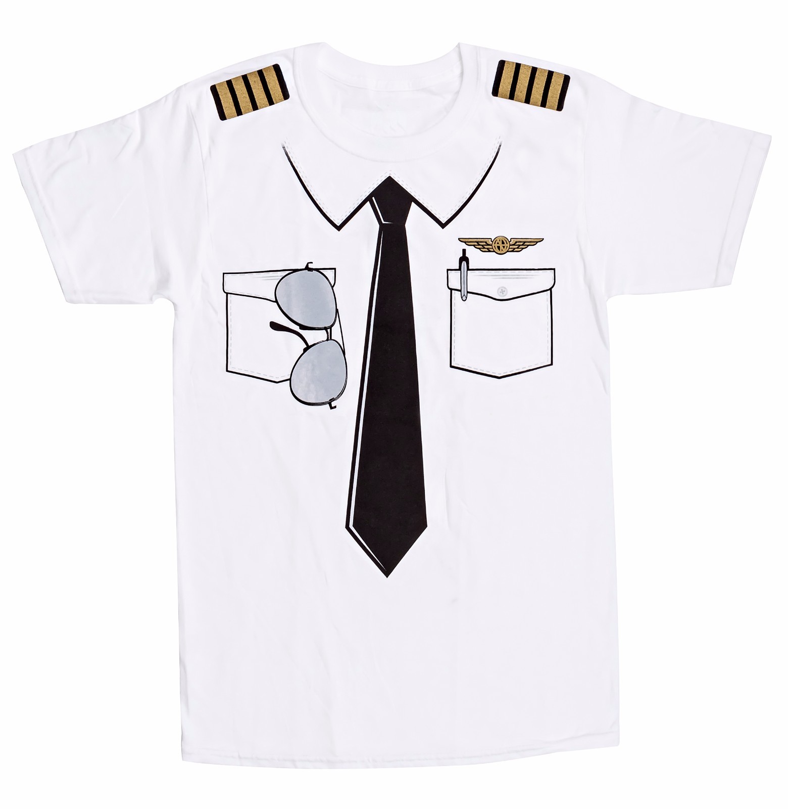The Pilot Uniform T-Shirt, Fake Airline Pilot Tee, Funny Gag Gift, Luso Aviation gallery