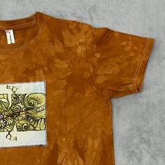 econscious MIRROR WORLDS Graphic T Shirt Men Medium Rust Organic Cotton Tie-Dye