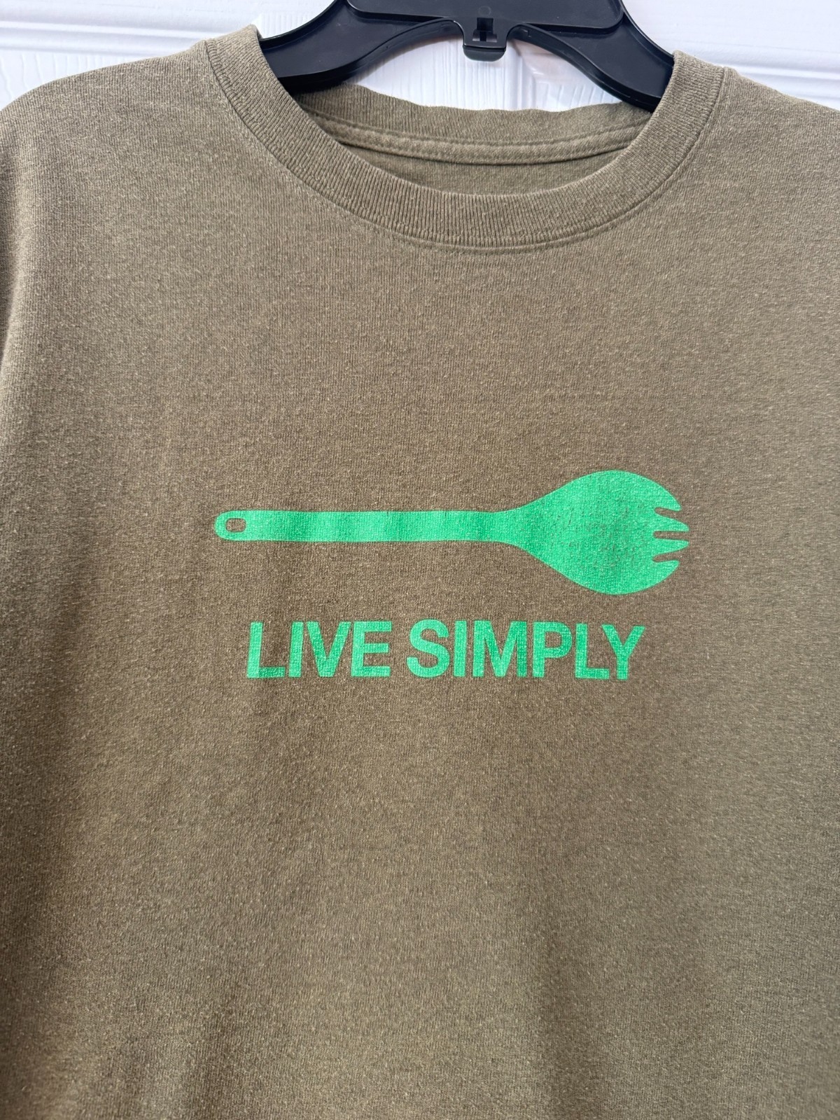 Patagonia T Shirt Men's Small Green Live Simply Graphic Organic Cotton Tee gallery