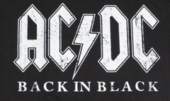 AC/DC Back In Black T-shirt AC DC Classic Hard Rock Band Tee Adult Men’s New