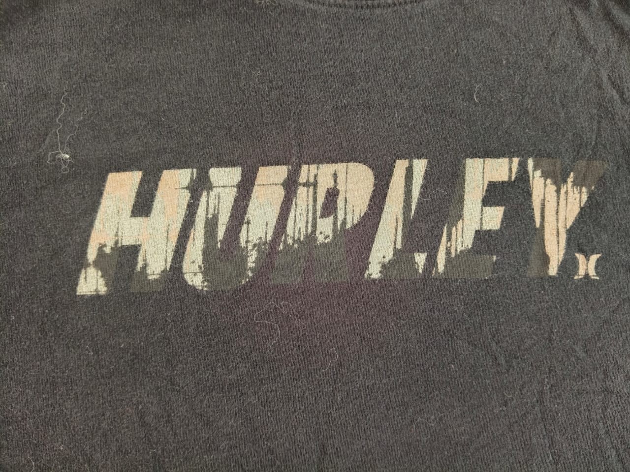 Hurley Everyday Washed Graphic Logo Tee Dark Gray 100% Cotton Surf Skate Size L gallery