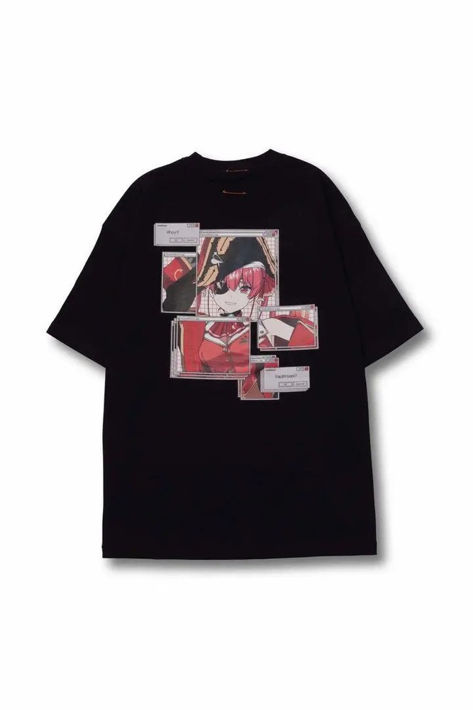 Vaultroom hololive VR Houshou Marine TEE T-shirt Black Size M VTuber Japan NEW