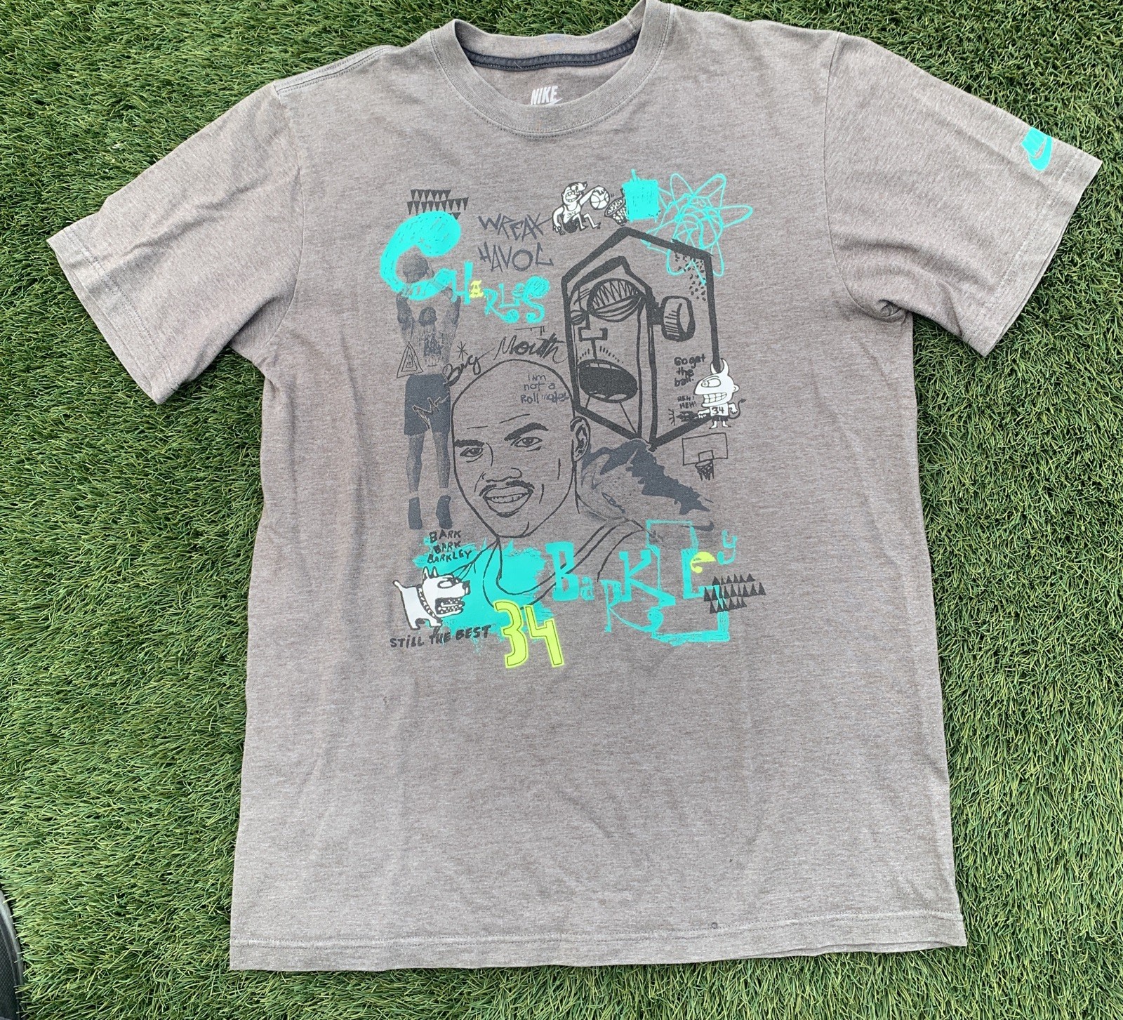 Charles Barkley Nike Mr Big Mouth Shirt Size M Wreak Havoc Not a role model NBA
