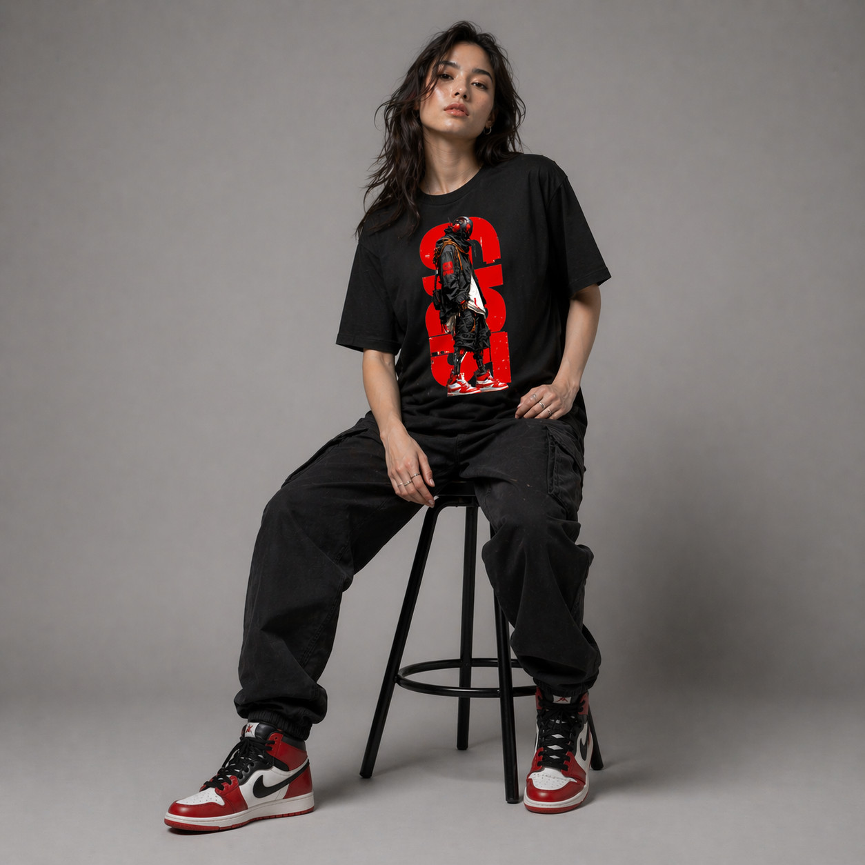 Anime Cyberpunk Y2K Harajuku T-Shirt Graphic Tee Black Unisex Urban Streetwear gallery