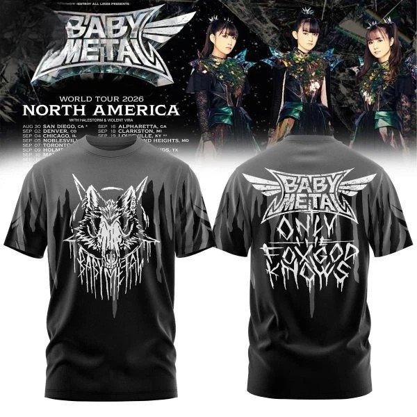 Babymetal World Tour 2026 North America AOP 3D T-Shirt Full Size GE705 gallery