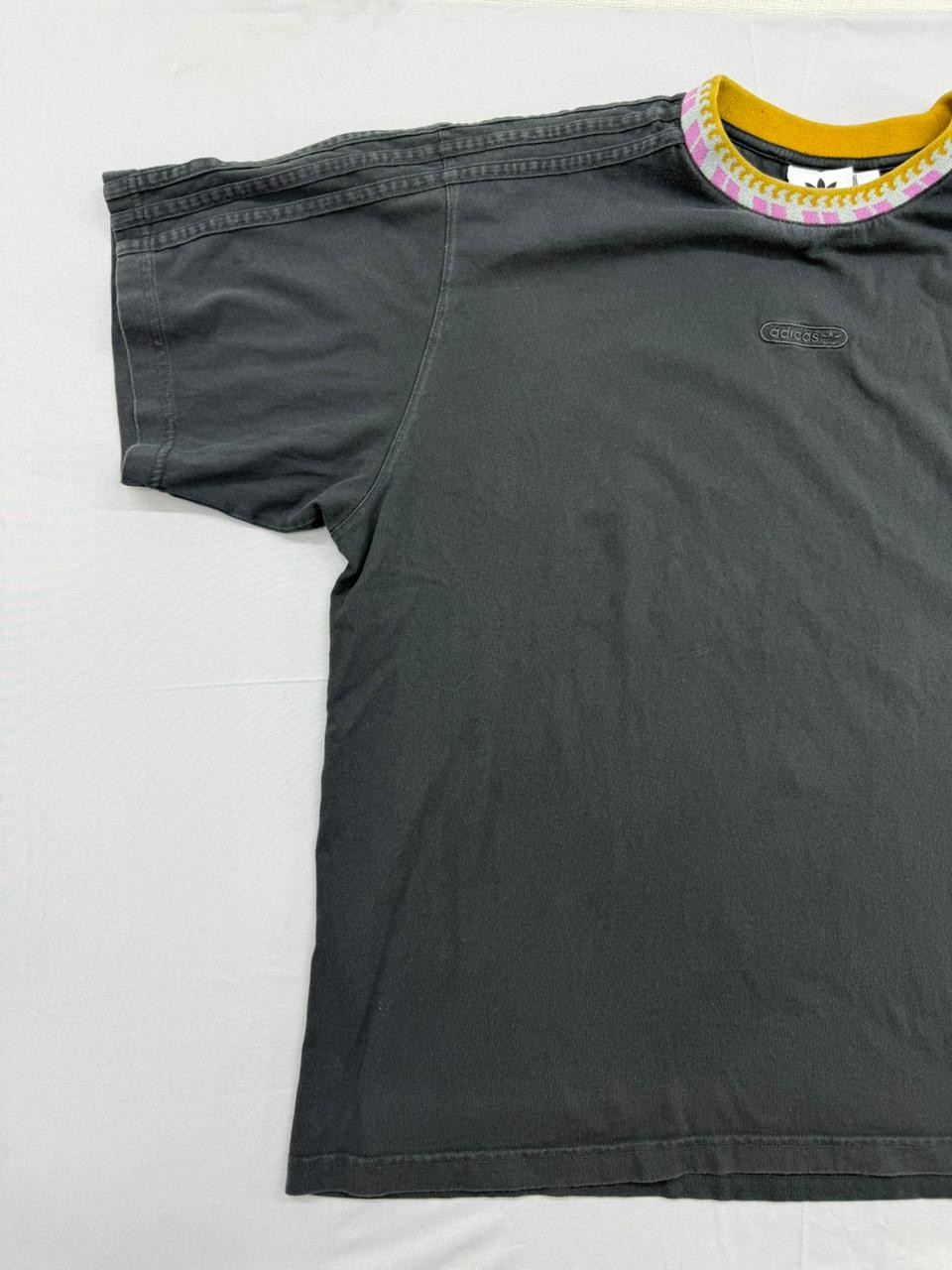 Adidas T Shirt Mens XL Black Striped Short Sleeve Crew Neck gallery