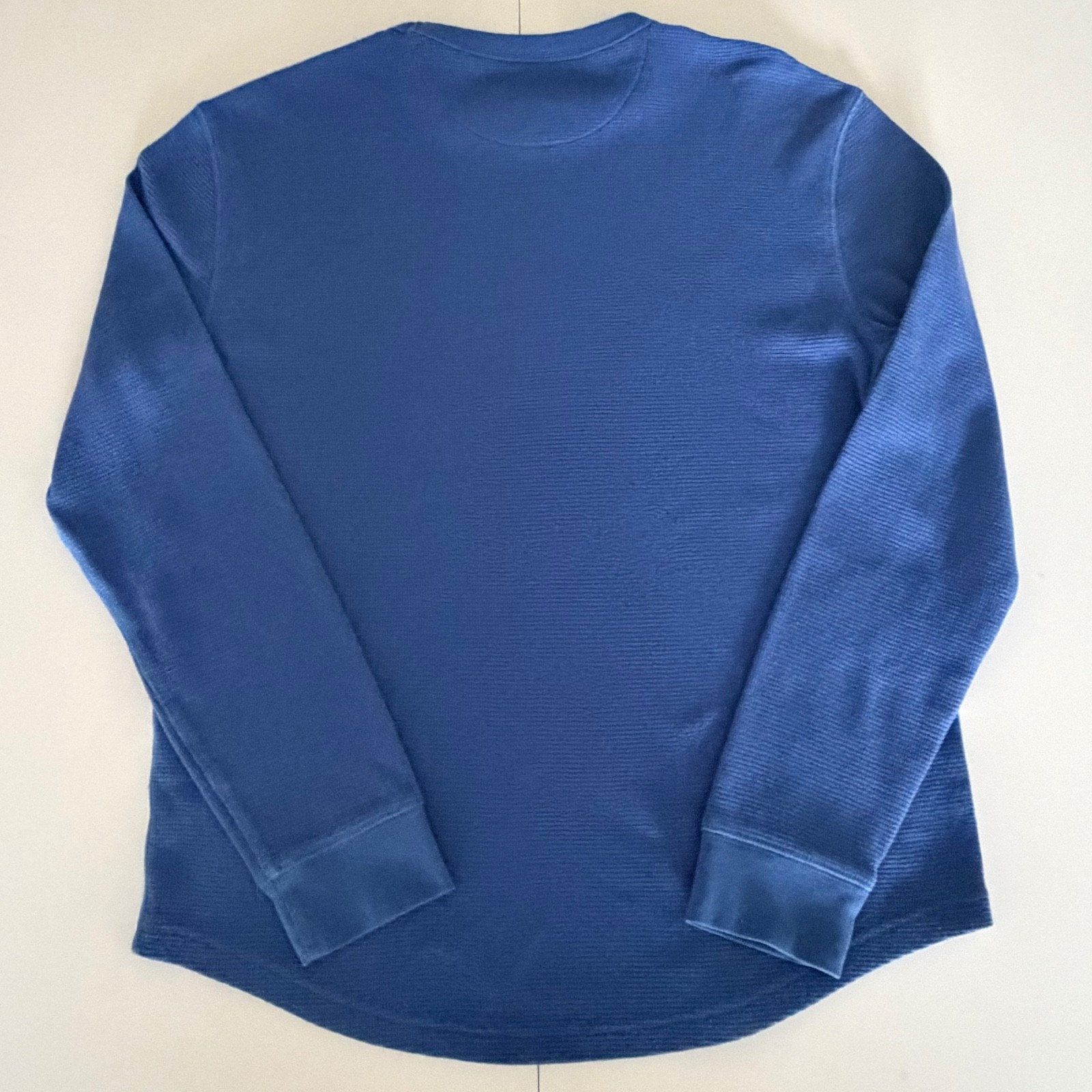 American Eagle Thermal Waffle Long-Sleeve Shirt Mens Size Medium Preppy Y2K Blue gallery