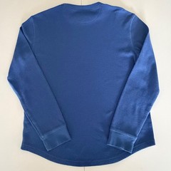 American Eagle Thermal Waffle Long-Sleeve Shirt Mens Size Medium Preppy Y2K Blue