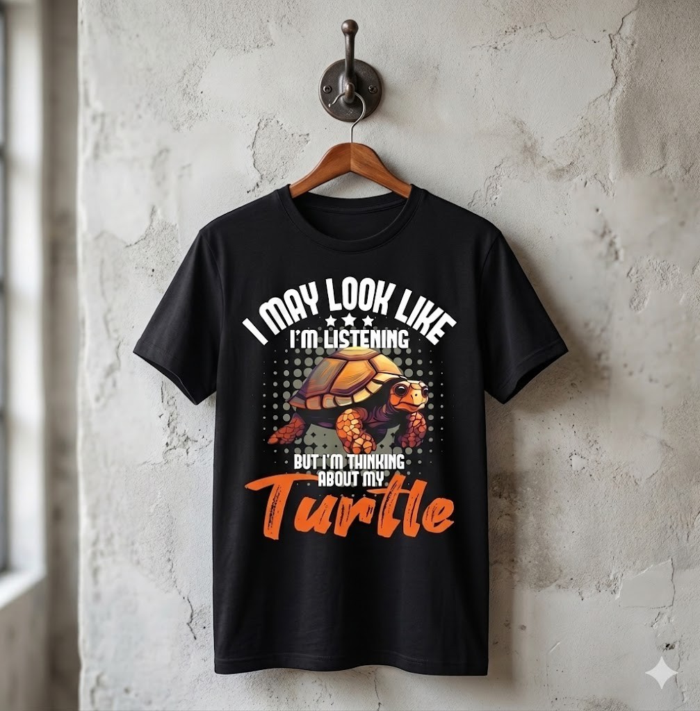 I'm Thinking About My Turtle - Beach Nature Wildlife Lover T-Shirt - H076 gallery