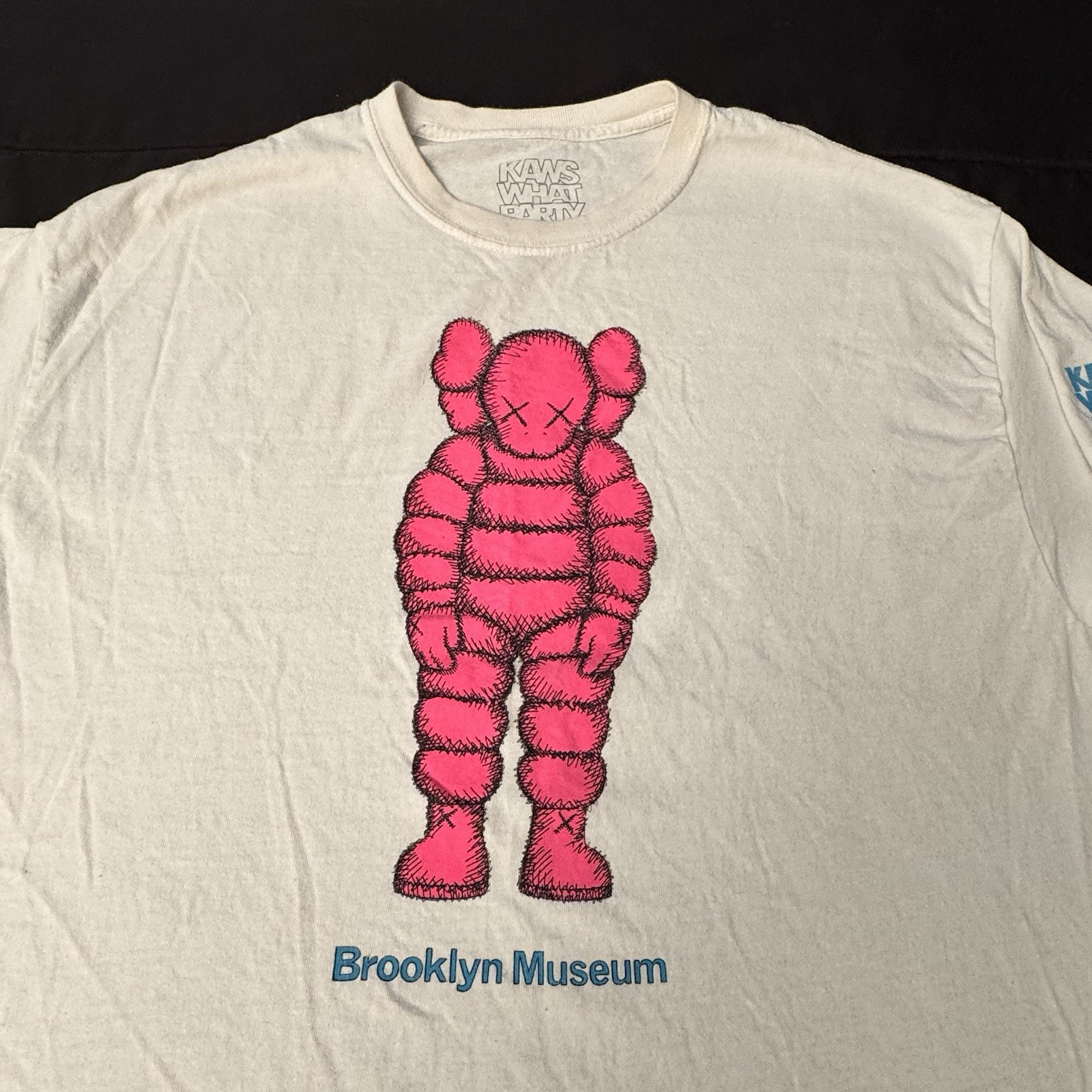 KAWS x Brooklyn Museum colob What Party Pink Space Man T Shirt Size XL HTF! gallery