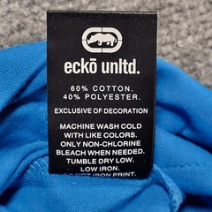 Ecko Unltd V-Neck Blue Atomic With Camo Men’s T-Shirt Size X-Large NWT
