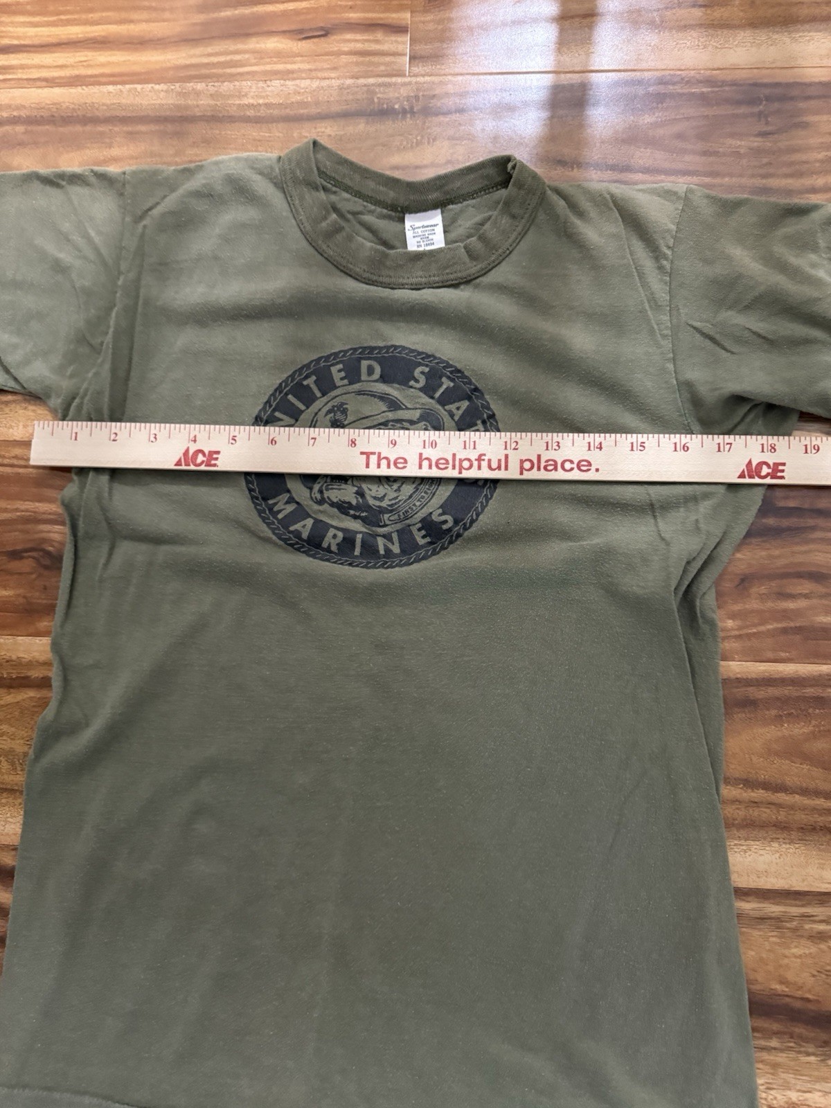 Vintage Sportswear U.S. Marine Single Stitch Green Tshirt Fast Shipping gallery