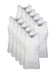 10-Pack GILDAN Men’s Size S Classic A-Shirts Tank Sleeveless Tee • White