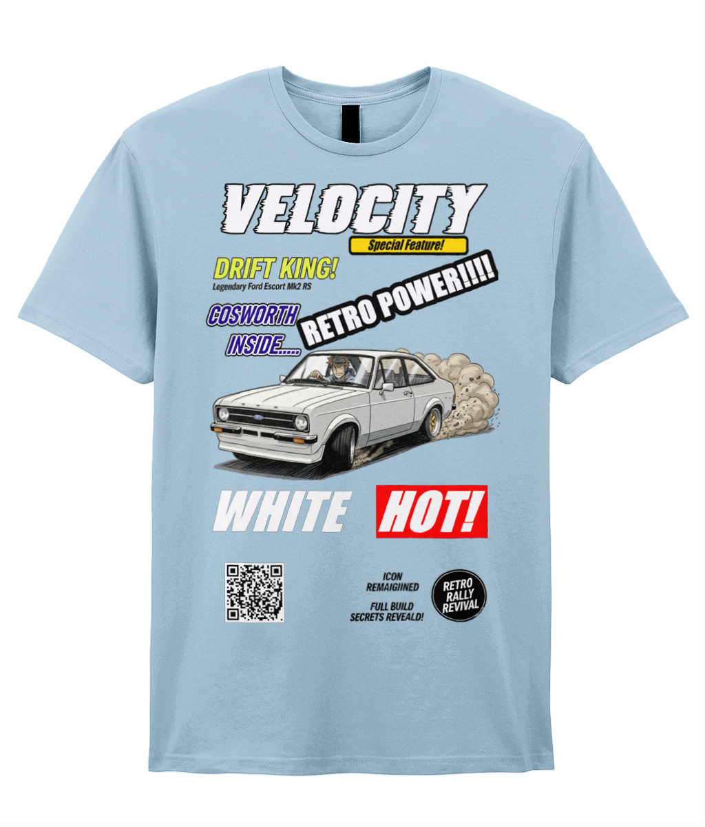Classic Ford Escort RS Mk2 T-Shirt manga magazine style Holiday Gift s-4XL