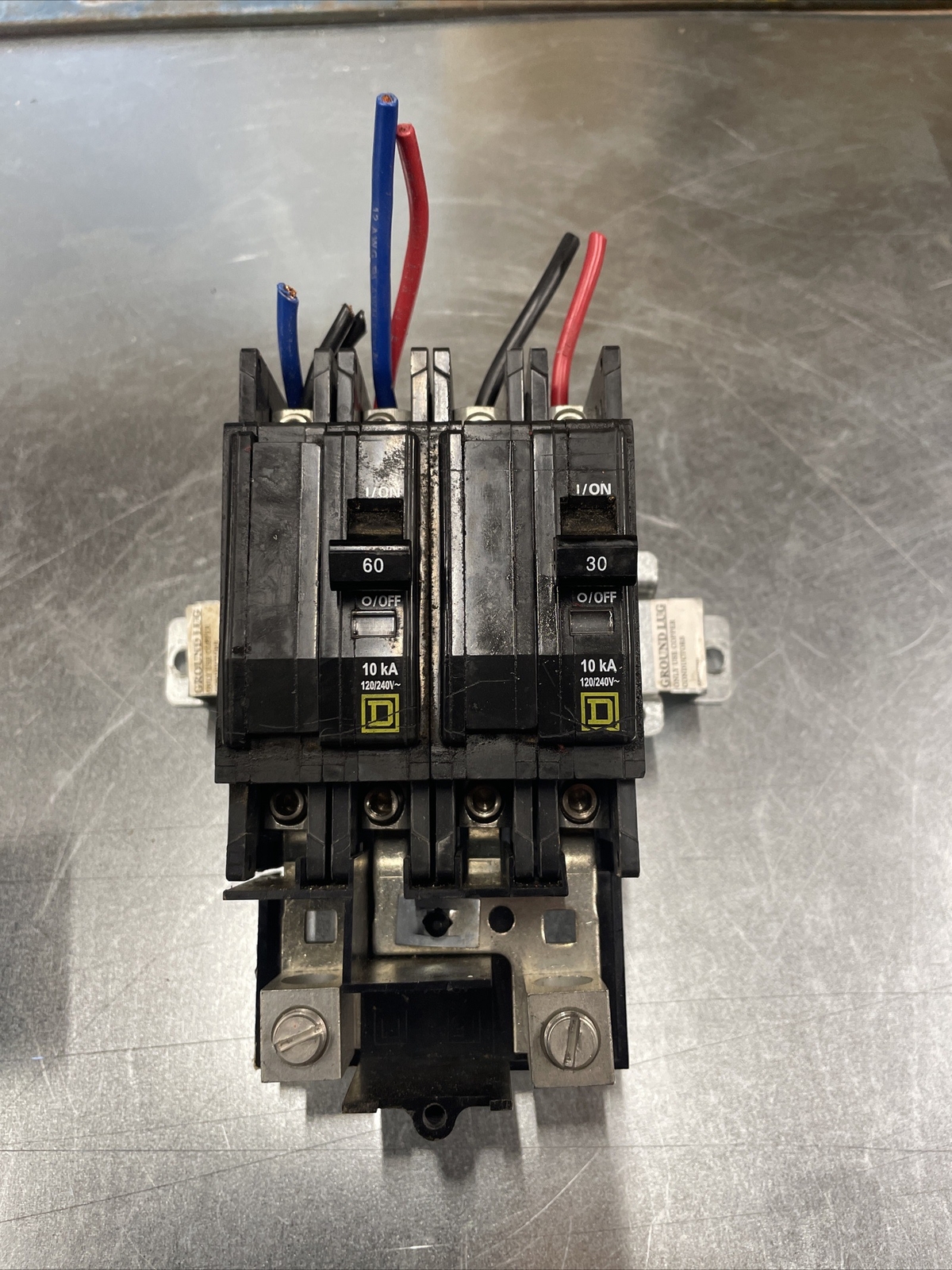 Square D Circuit Breakers, 60amp/30amp With Q0U141 Single Feed, Din Rail Mount