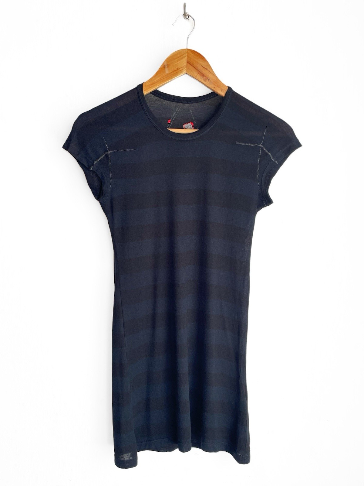 VTG Marithe Francois Girbaud Striped Longline Y2K T-shirt, Size I 40