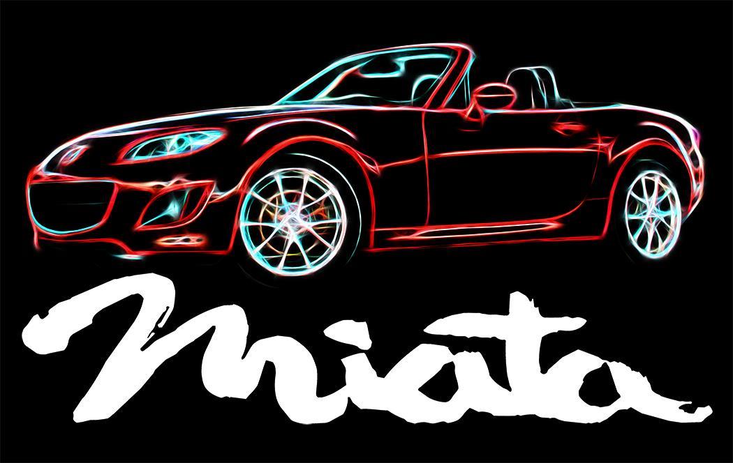 2009-14 Mazda Miata Sports Car Neon Design Tshirt NEW FREE SHIP gallery