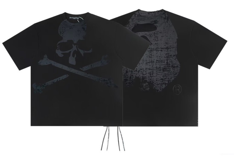 High Street Mastermind Skeleton Bones Printed Loose Short Sleeves T-shirts