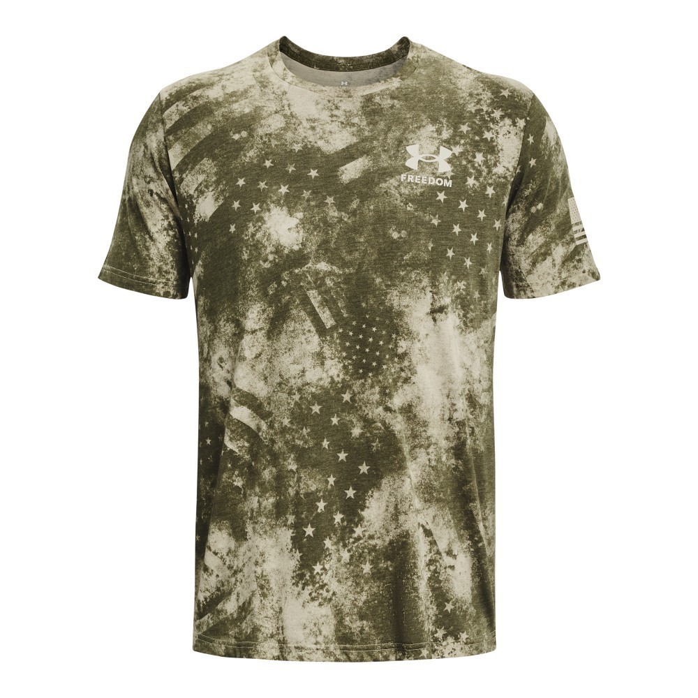 Under Armour 1373893 Men's UA Freedom Amp T-Shirt, OD Green/Khaki Base, Medium gallery