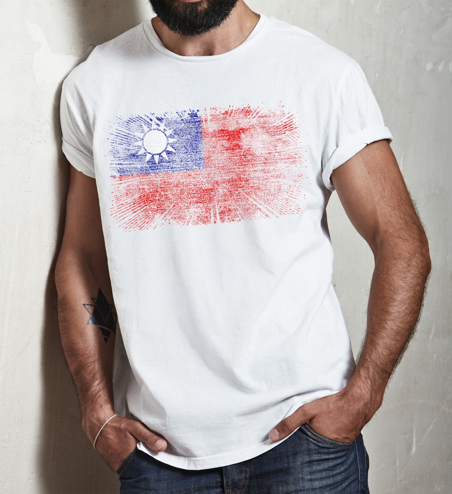 Retro Vintage Taiwan Flag T-Shirt Taiwan Flag Taiwanese Flag T-shirt gallery