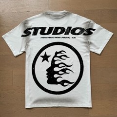 HELL STUDIOS STAR INS Same Style Big Logo Cotton Tee Wash Black T-shirt 2 Color