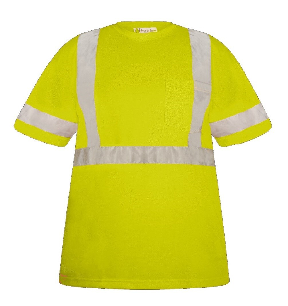 High Visibility Fluorescent Safety T-Shirt -Half Sleeve-100% Polyester-Pack of 3 gallery