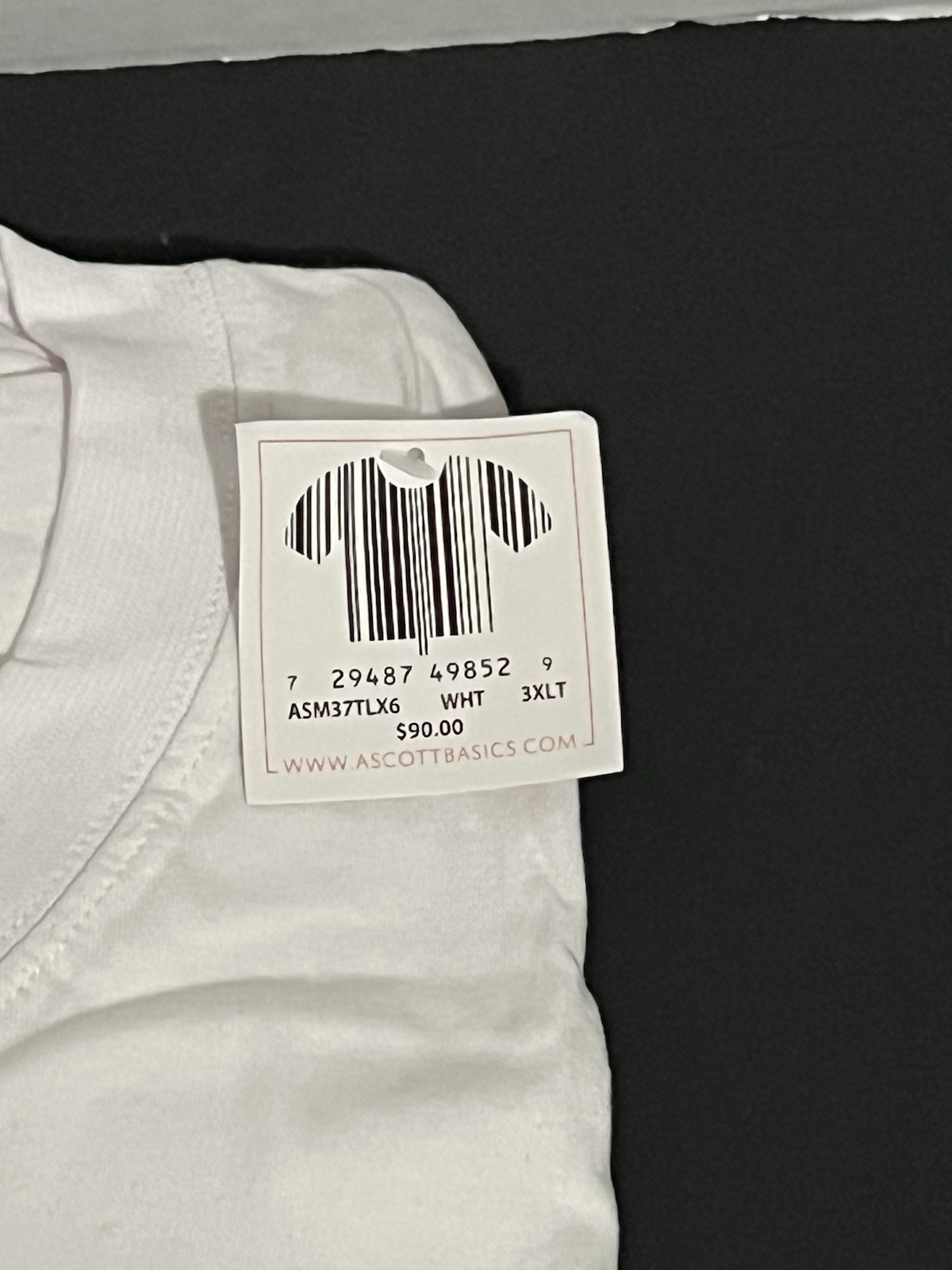 Men's Basics White T-Shirt XXXLT gallery
