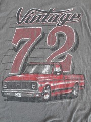 Chevrolet 72 C10 Pickup (Distressed) Gray T-Shirt (Licensed) Johny Rockstar 3XL