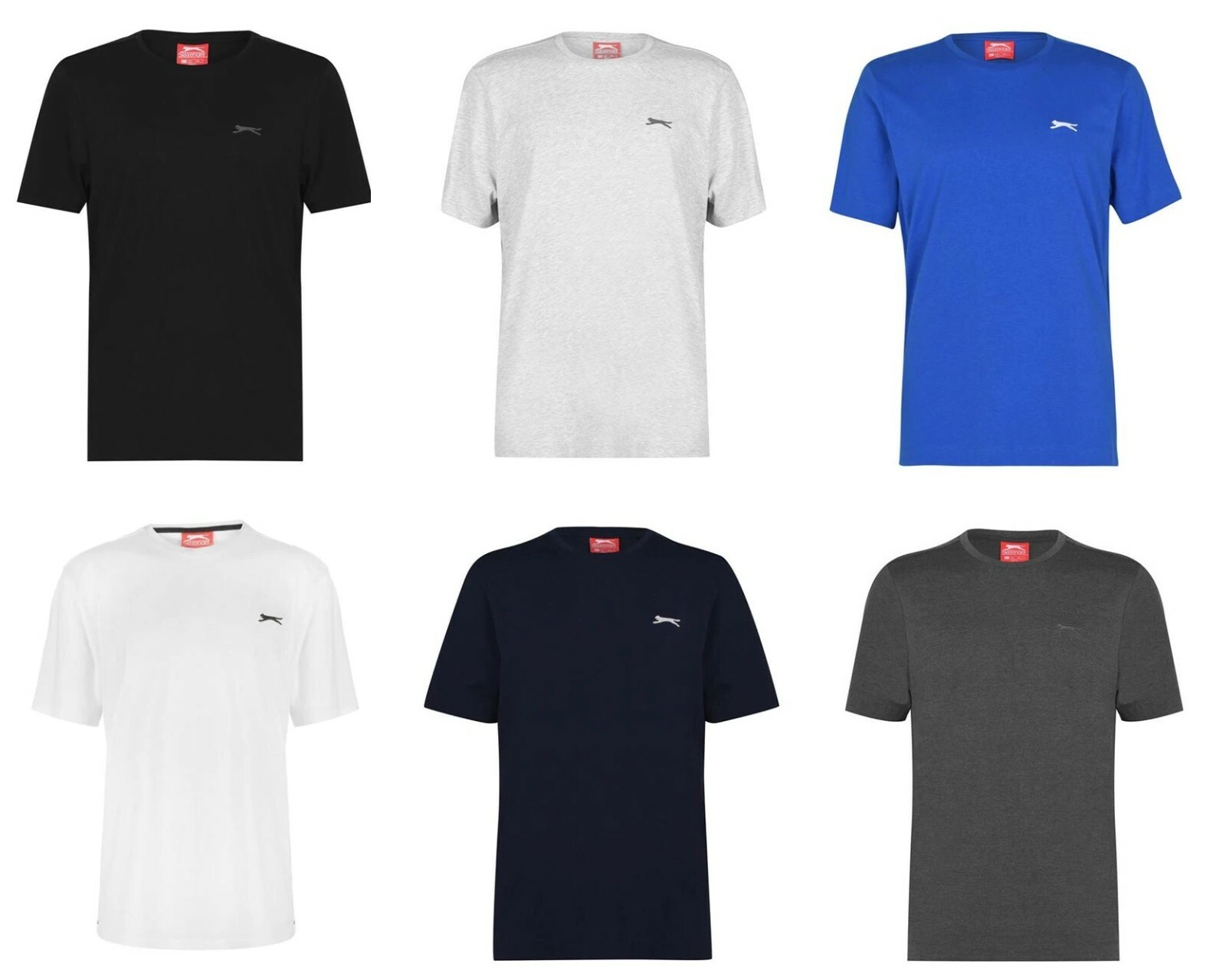 Mens Slazenger 100% Cotton Plain Crew Neck T Shirt XS S M L XL XXL 3XL 4XL BNWT gallery