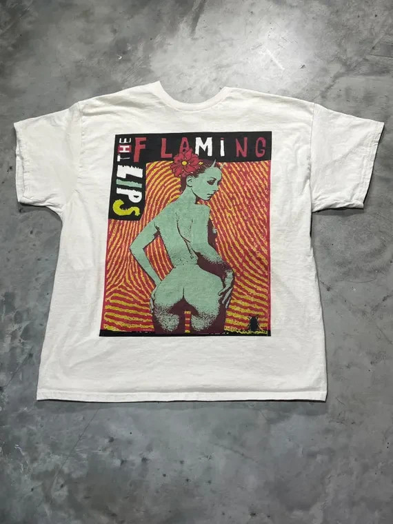RARE! The Flaming Lips White Cotton T-shirt Full size S-5XL H375