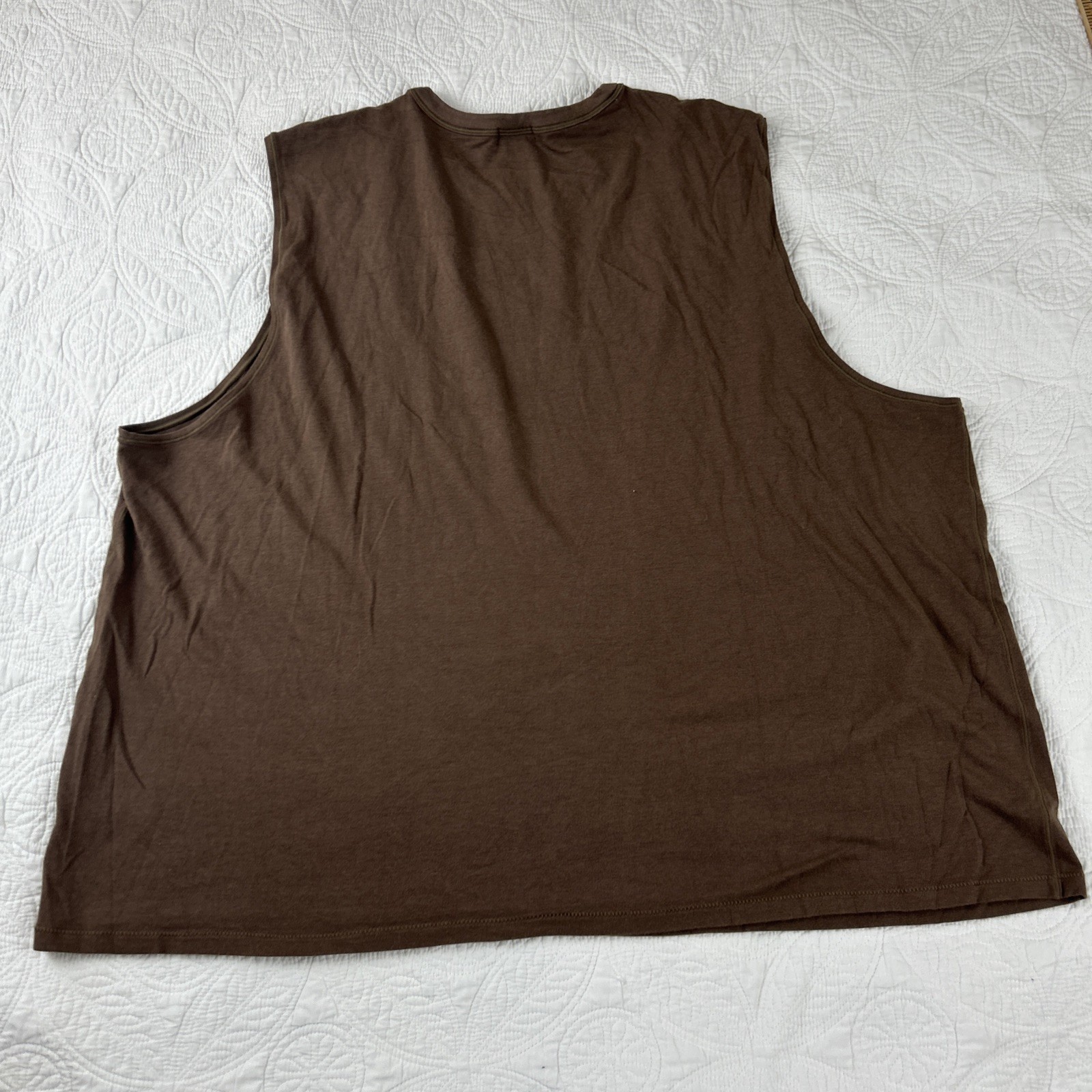 Skims Men's Stretch Tank Top Size 2XL Brown Athletic Sleeveless Tee gallery