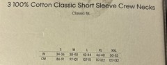 Calvin Klein Classics 3 Pack Short Sleeve Crew Neck T-Shirt , White, Mens Small