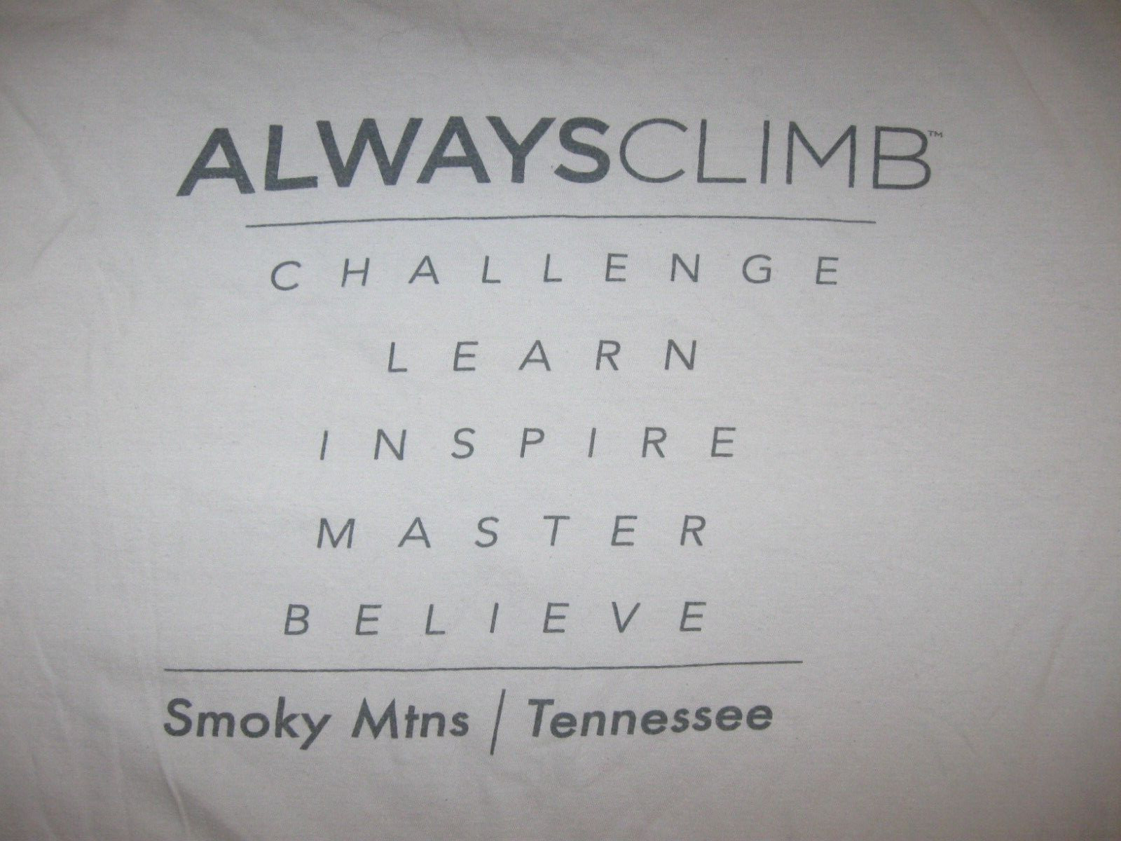 CLIMBWORKS SMOKEY Mountains Graphic T Shirt Large Mens Adult Zip Line GATLINBURG gallery
