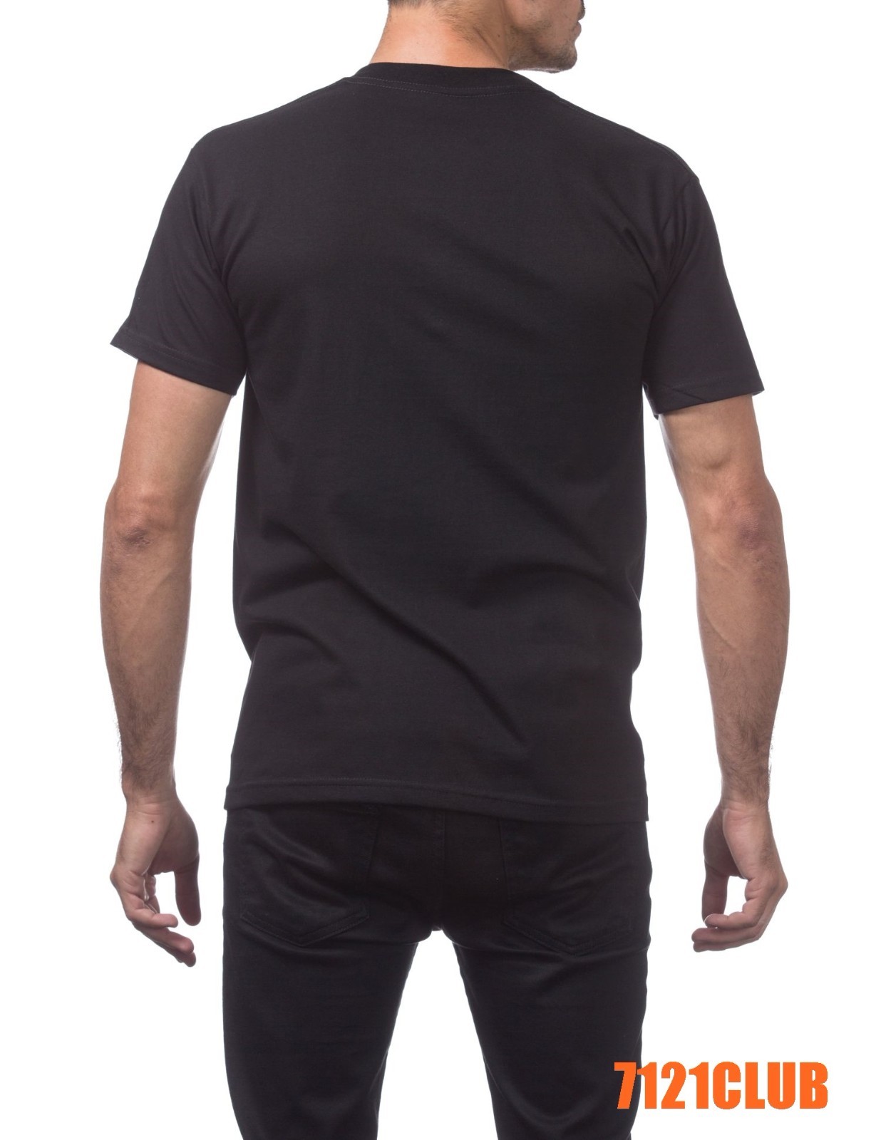 PRO CLUB MENS HEAVYWEIGHT V NECK T SHIRT PROCLUB SHORT SLEEVE BLACK BIG AND TALL gallery