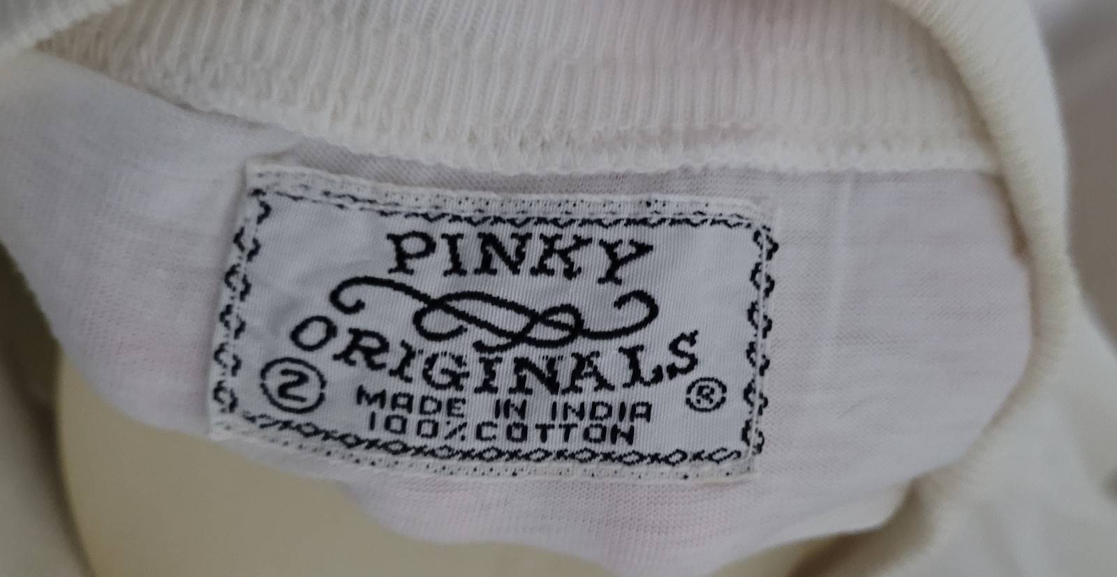 Rare Vintage Pinky Originals Cotton Graphic Tee 3/4 Sleeve Beaded Sportswear gallery