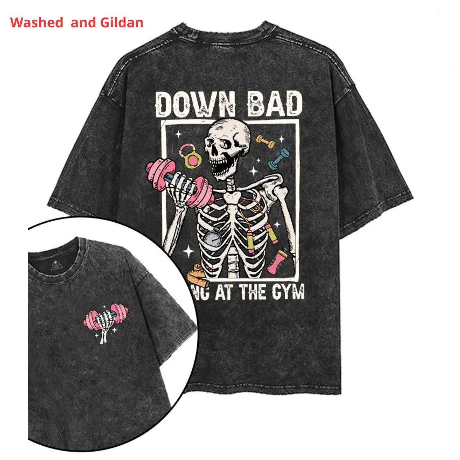 Down Bad Crying At The Gym printed Gym Shirt, Gym Sweatshirt and Hoodie, 2 side gallery
