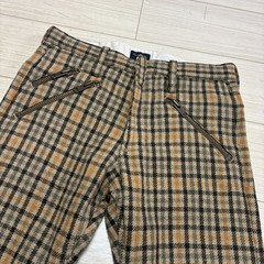 Paul Smith 90s Mixed Check Zipper Wool Pants S Beige Khaki Japan