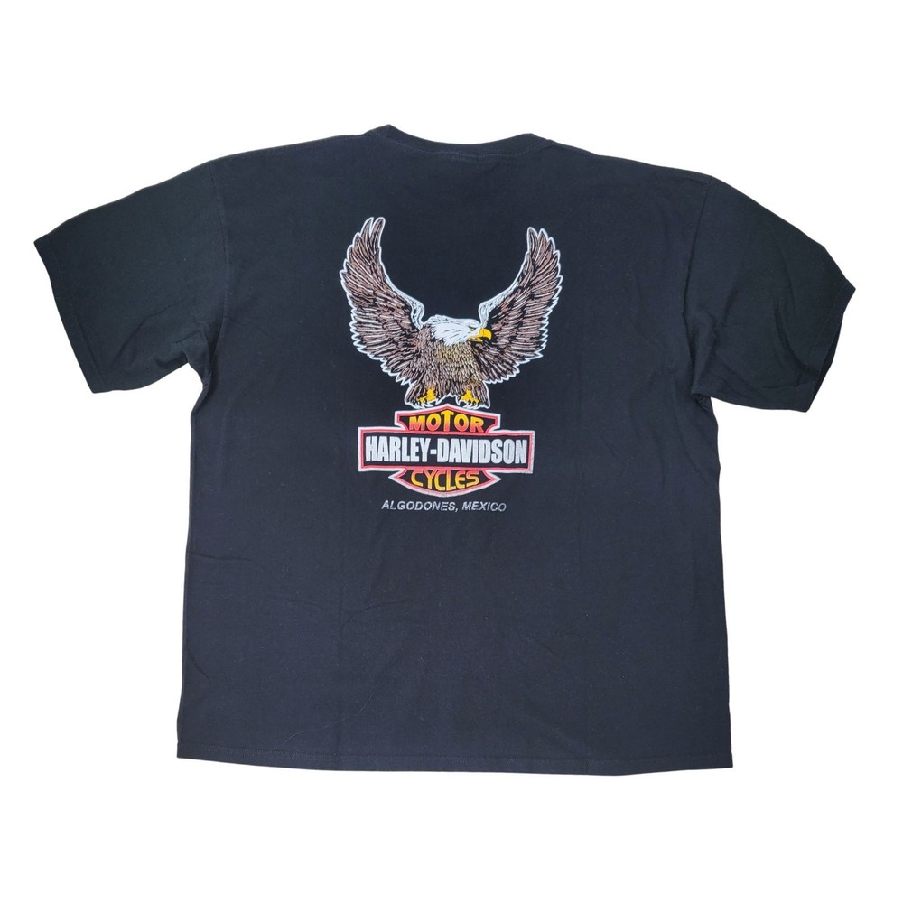 Harley‑Davidson Algodones Mexico Eagle Graphic T‑Shirt 2XL – Black – Yazbek