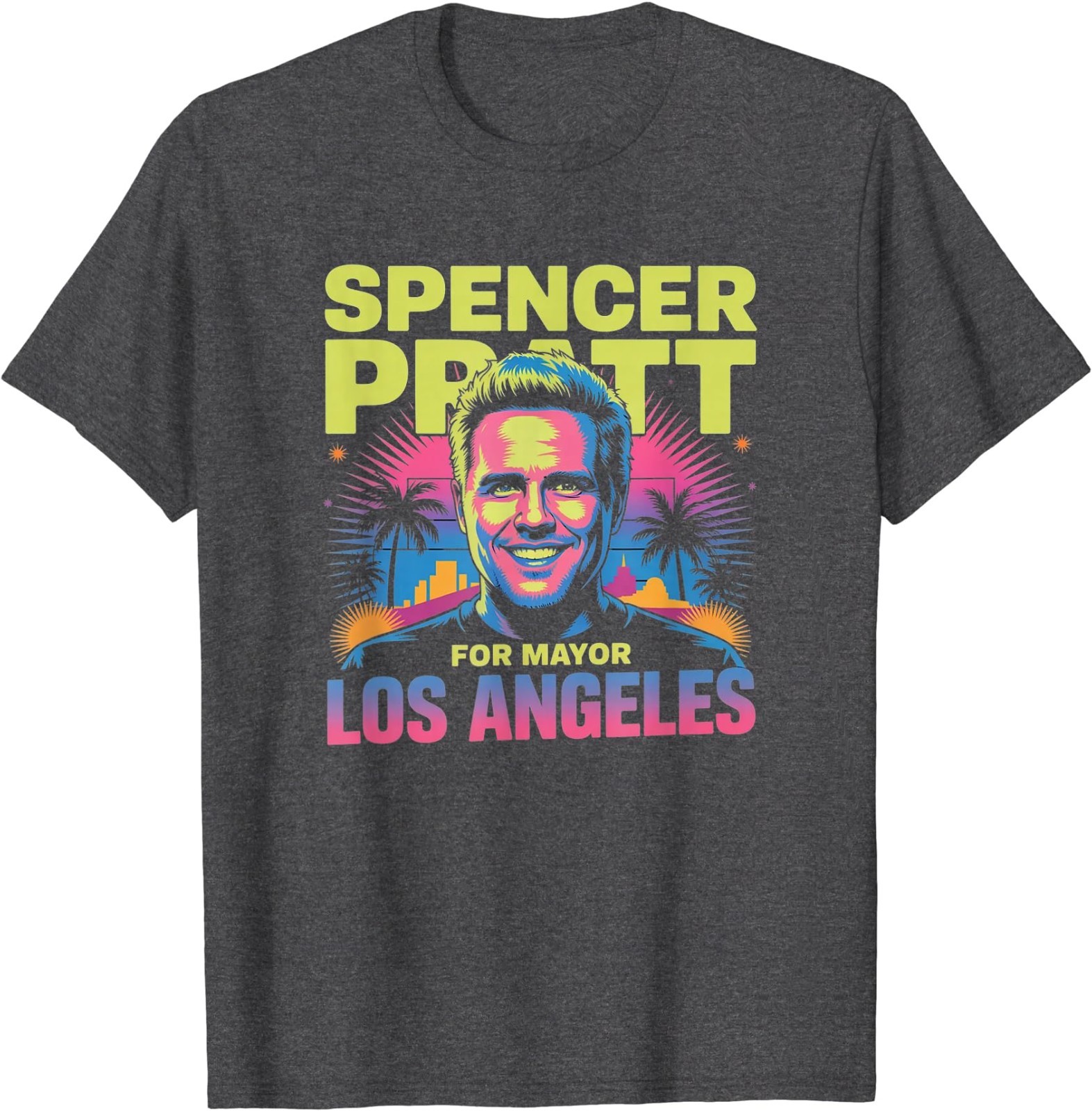 Spencer Pratt for LA Mayor California Humor Design T-Shirt gallery