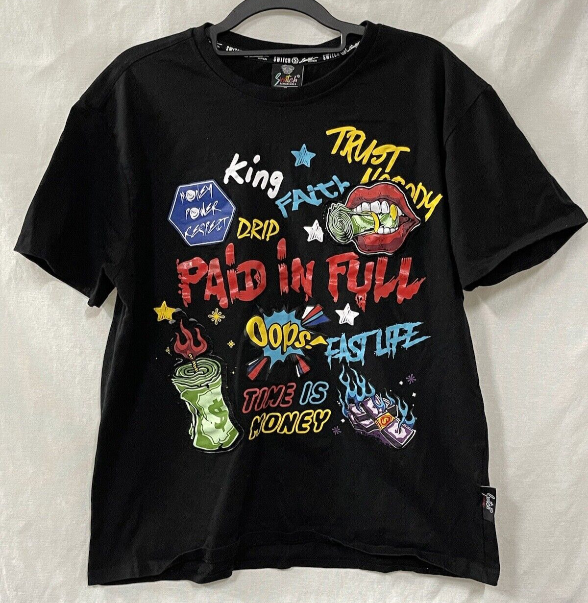Switch Remarkable Limited Edition Graphic Print Tee Mens Black Cotton T-Shirt XL gallery